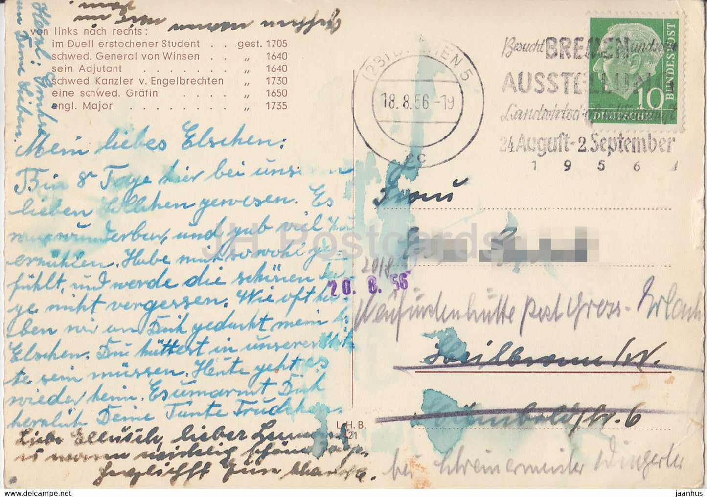 Brême - Bleikeller - carte postale ancienne - 1956 - Allemagne - utilisé