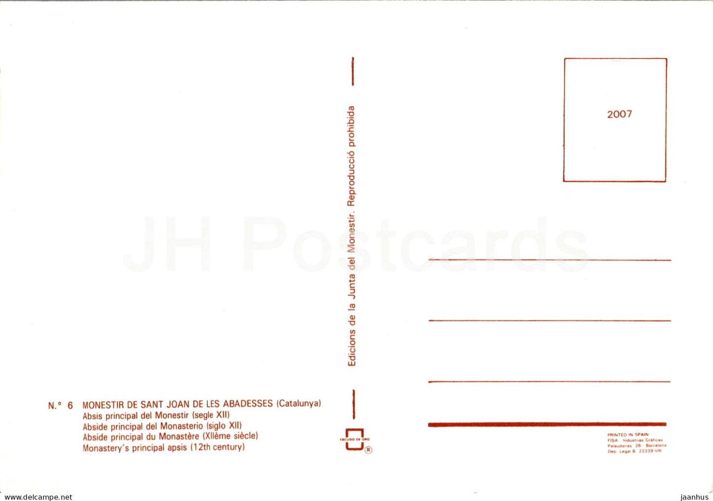 Monestir de Sant Joan de les Abadesses - Absis principal del Monestir - abside principale du monastère - 6 - Espagne - inutilisé 