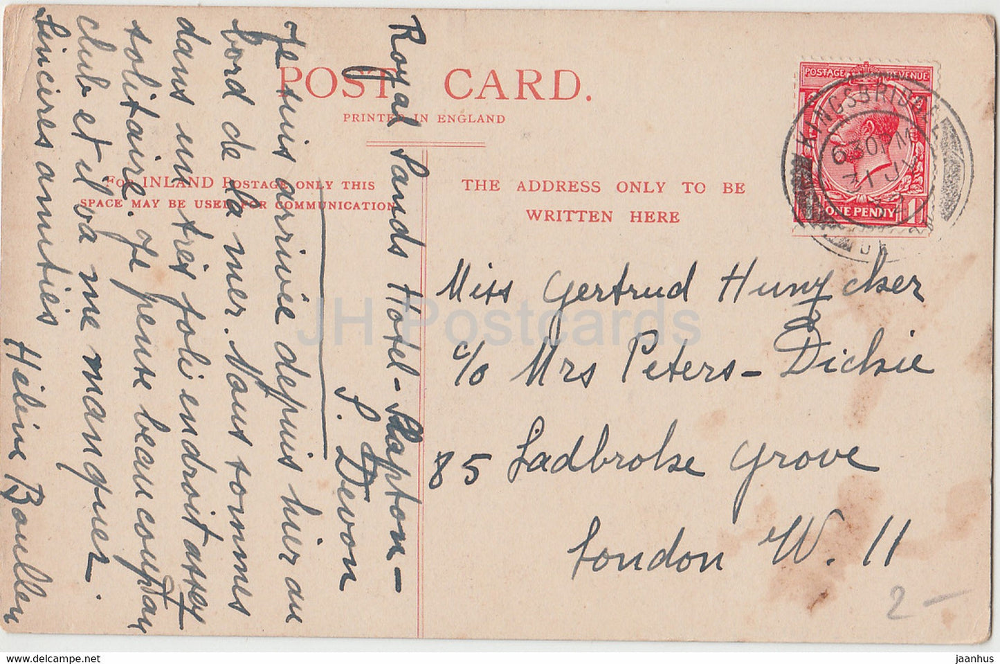 Thurlestone Rock - old postcard - 1932 - England - United Kingdom - used