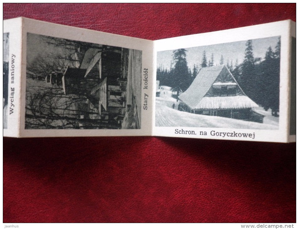 Tatry - Tatra Mountains - Mini photo book - leporello - old - Poland - unused - JH Postcards