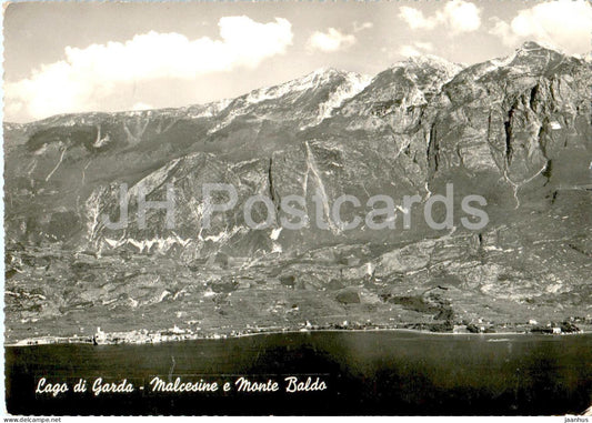 Lago di Garda - Malcesine e Monte Baldo - 2011 - old postcard - 1953 - Italy - used - JH Postcards