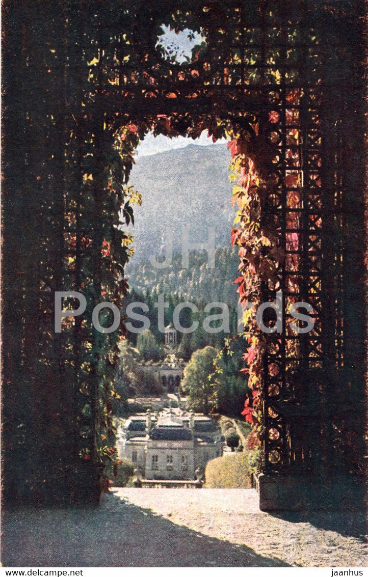 Linderhof - Blick vom Laubgang - 1160 - old postcard - Germany - unused - JH Postcards