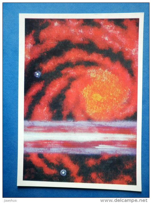 illustration by A. Sokolov - Across Time - space - Russia USSR - 1973 - unused - JH Postcards
