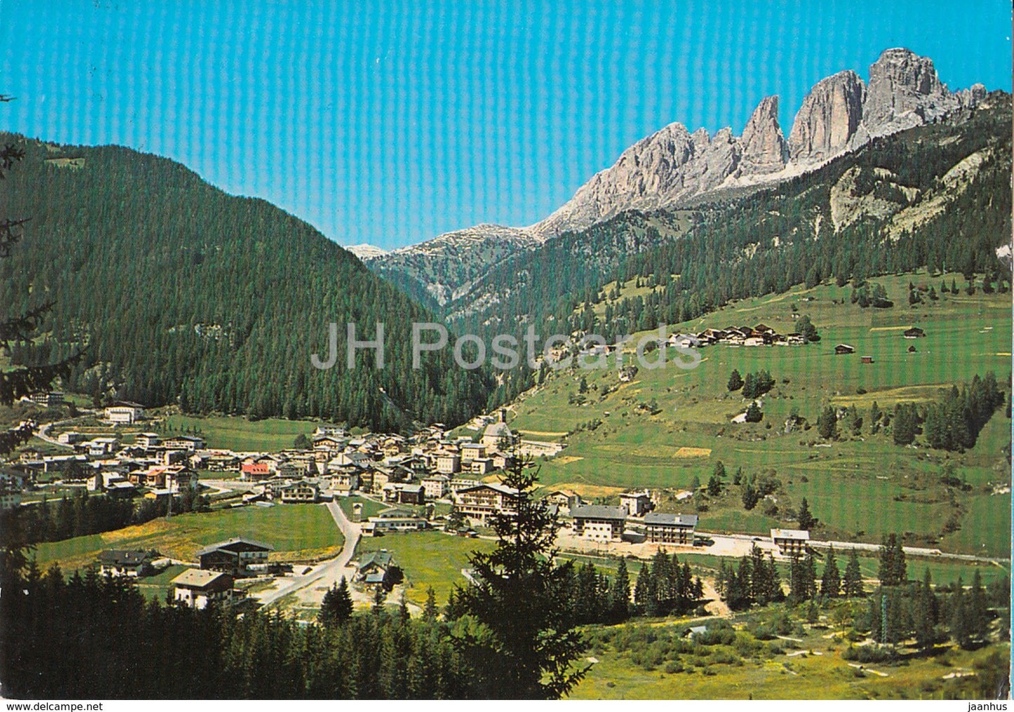 Dolomiti - Val di Fassa - Campitello 1442 m - Il Sassolungo 3178 m - Italy - 1977 - used - JH Postcards
