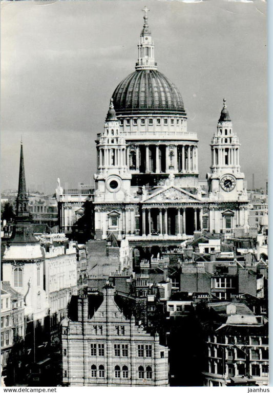 London - St Paul's cathedral from the West - 1963 - England - United Kingdom - used