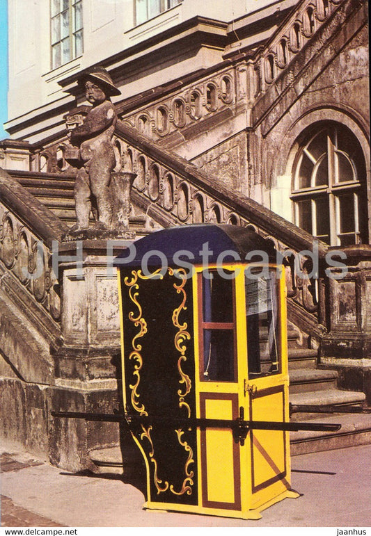 Portechaise or Sedan Chair - Verkehrsmuseum Dresden - DDR Germany - unused - JH Postcards