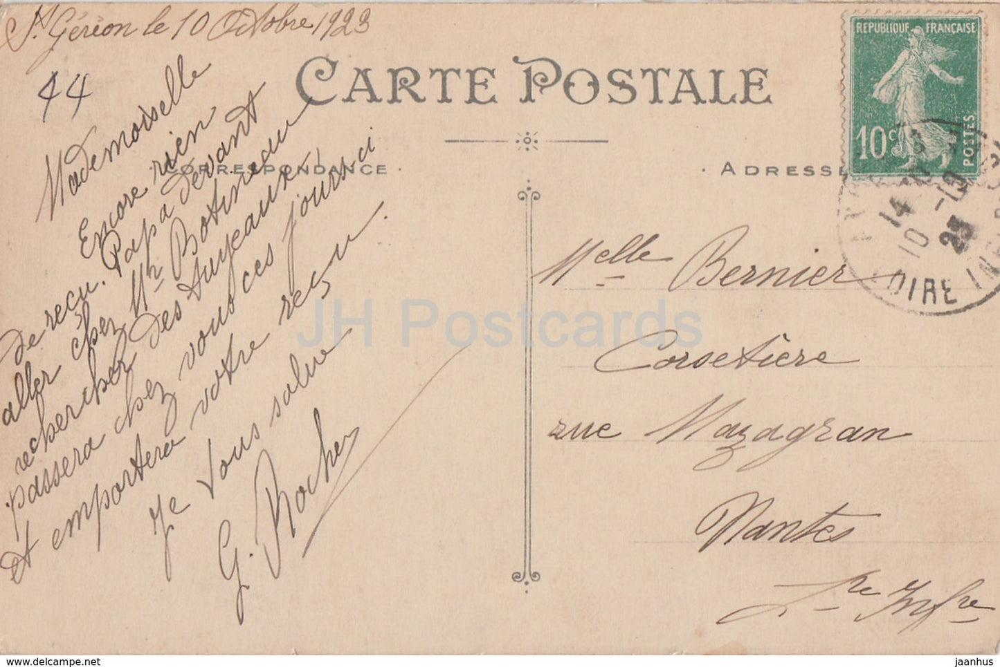 Ancenis - Fragment d'une des tours du Chateau - 64 - castle - old postcard - 1923 - France - used