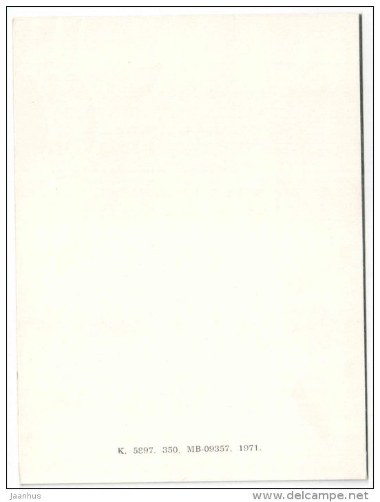 porcelain figurine - lady - from J. Mikkel art collection - art - 1971 - unused - JH Postcards