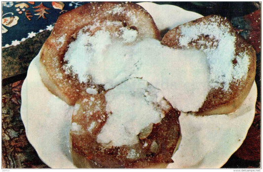 Fried zucchini with Mazzoni - Georgian cuisine - dishes - Georgia - 1972 - Russia USSR - unused - JH Postcards