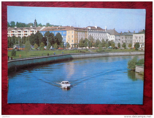 Tartu - Emajõgi river - boat - 1983 - Estonia - USSR - unused - JH Postcards