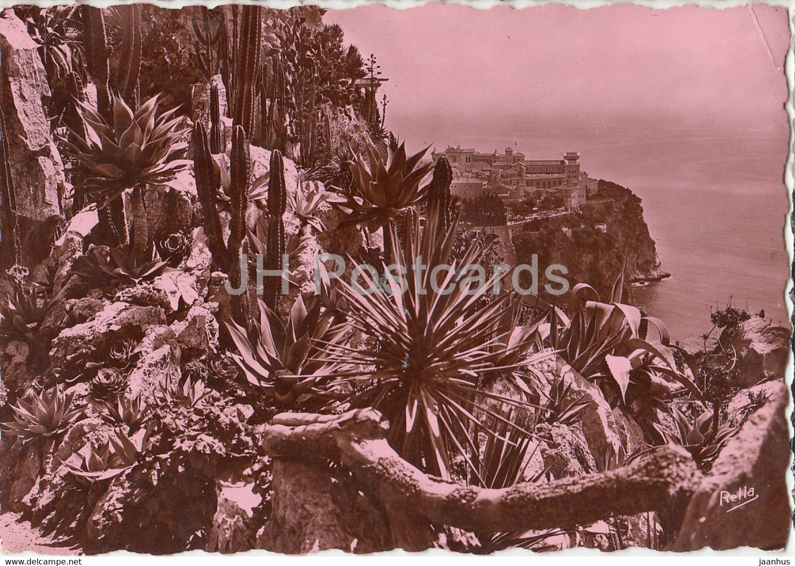 Terrace - old postcard - 1952 - Monaco - used - JH Postcards