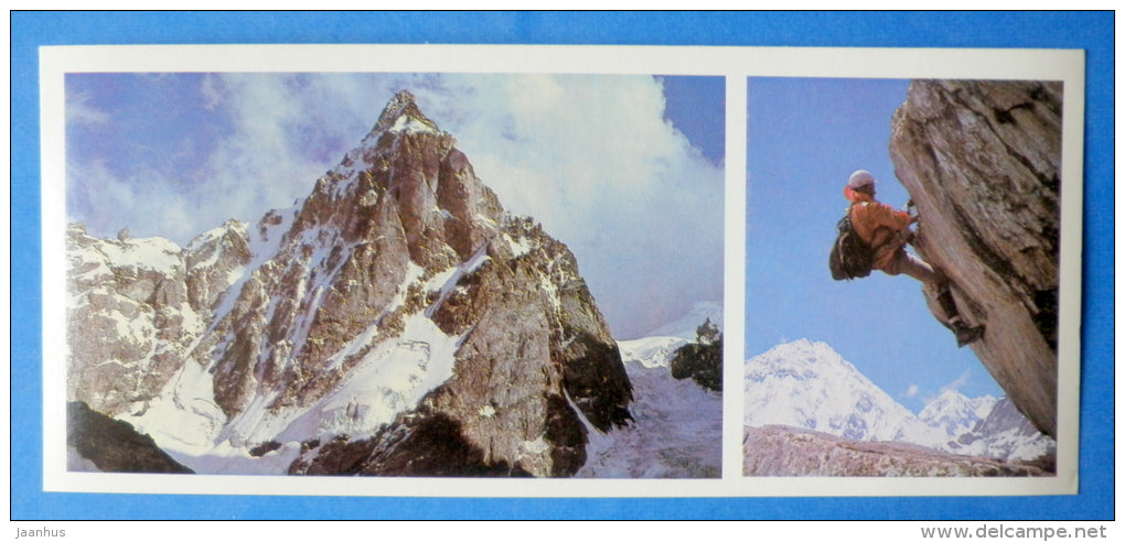 Shurovski peak in Caucasus - mountaneering - alpinism - 1980 - Russia USSR - unused - JH Postcards