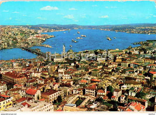 Istanbul - A view of Galata Bridge Bosphorus and Scutary - 50 - Keskin - Turkey - unused - JH Postcards