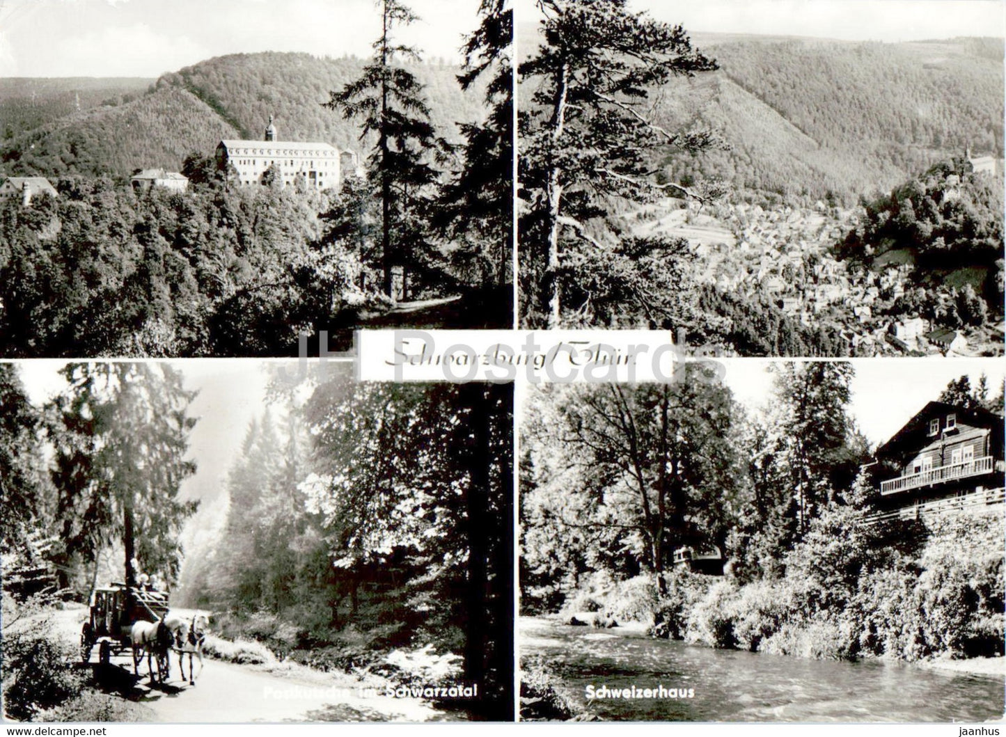 Schwarzburg Thur - Schwarzatal - Schweizerhaus - Germany DDR - used - JH Postcards