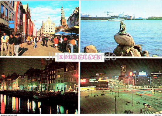 Copenhagen - Little Mermaid - street views - multiview - 28 - Denmark - unused - JH Postcards
