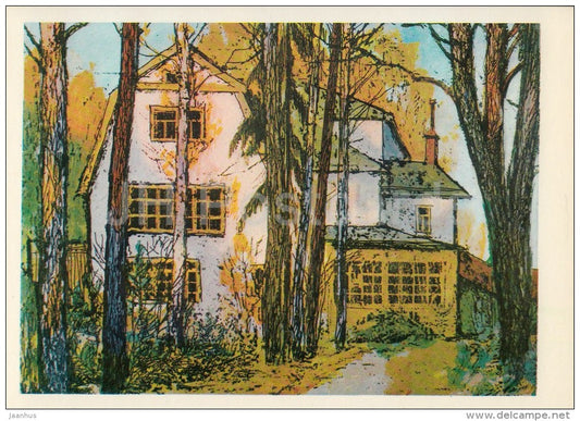 House Museum . Western Facade - Polenovo - illustration - 1976 - Russia USSR - unused - JH Postcards