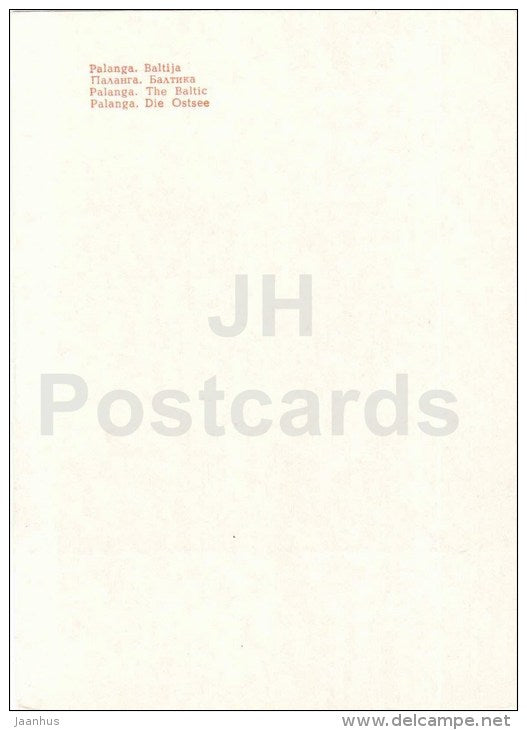 Batic Sea - Palanga - Lithuania USSR - unused - JH Postcards
