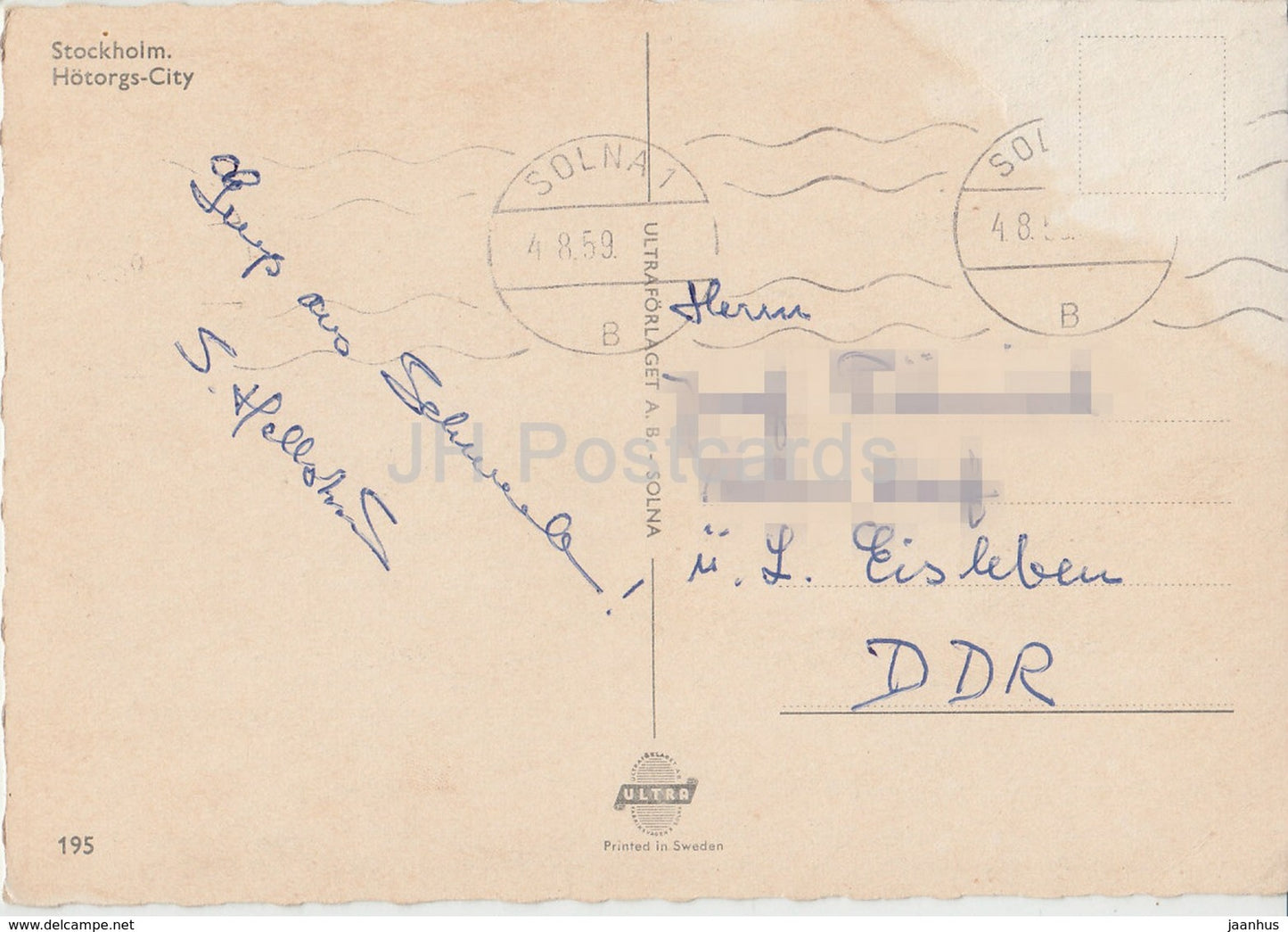 Stockholm - Hotorgs-City - 1959 - Sweden - used