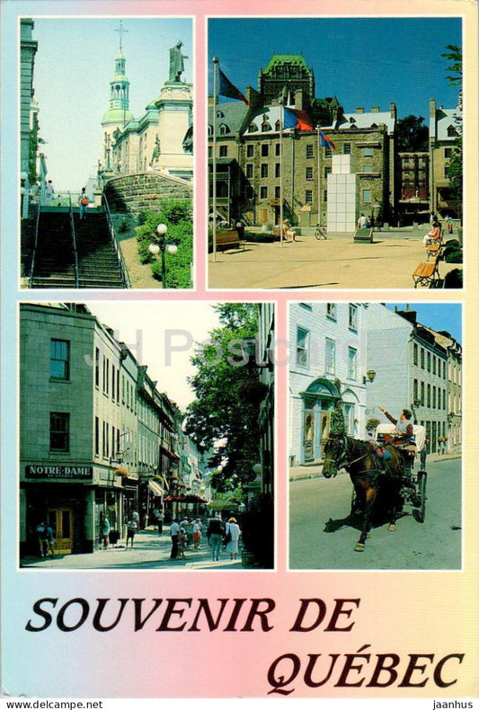 Souvenir de Quebec - Staircase - Place de Paris - Place Royale - Ste Anne street - 1997 - Canada - used - JH Postcards