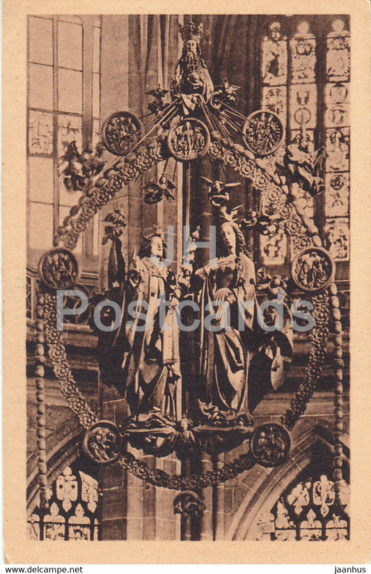 Nurnberg - Englischer Gruss von Veit Stoss in der Lorenzkirche - church - old postcard - Germany - unused - JH Postcards