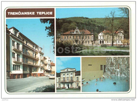 Trencianske Teplice - Savoy spa - Salvator - pool Sina - Czechoslovakia - Slovakia - used 1992 - JH Postcards