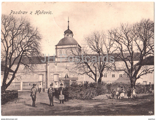 Pozdrav z Horovic - Horovice - 590 - old postcard - Czech Republic - used - JH Postcards