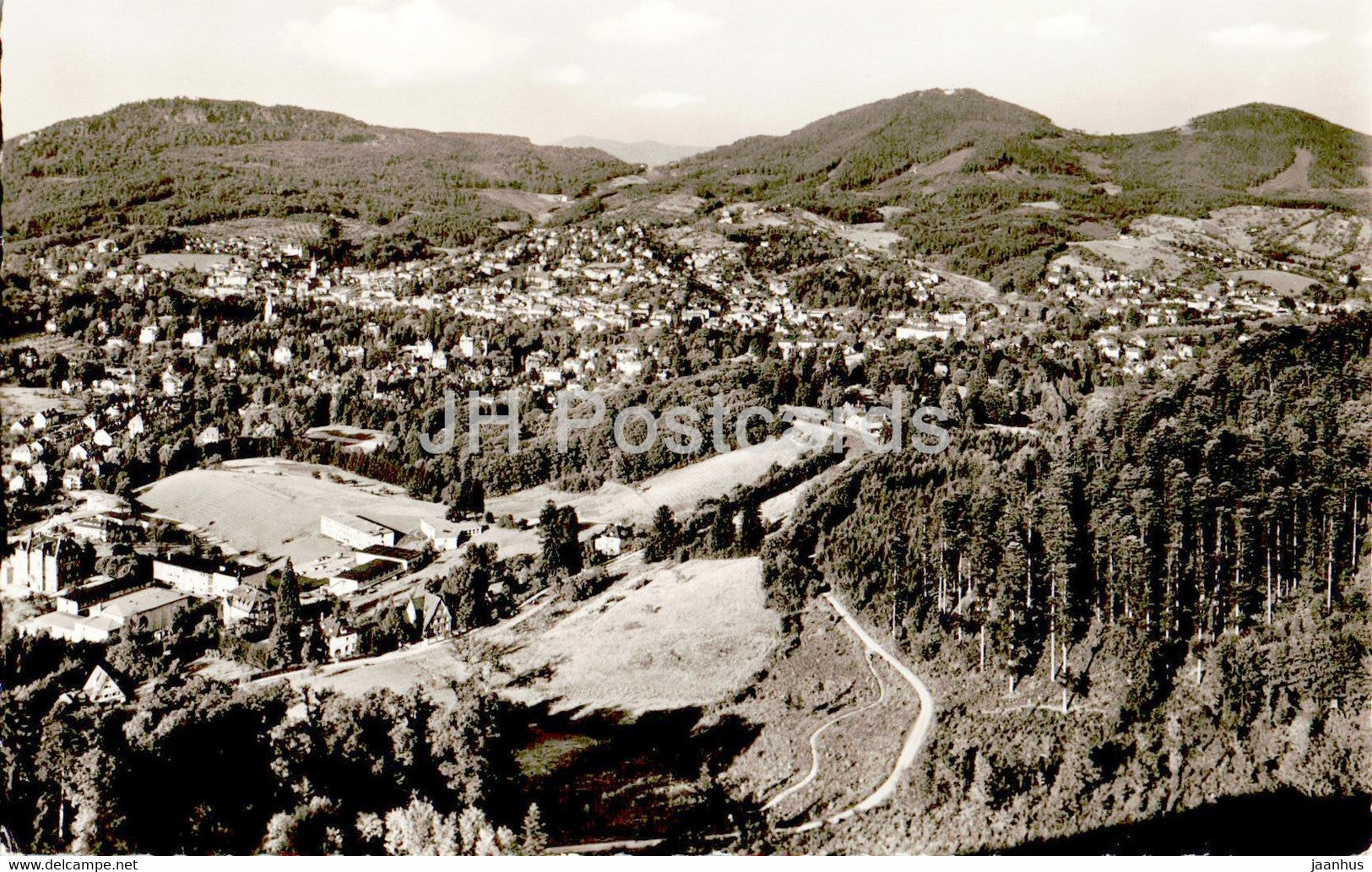 Baden Baden - Blick auf Sudwest Funk und Merkur - old postcard - 1959 - Germany - used - JH Postcards