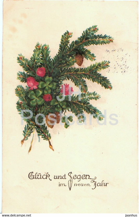 New Year Greeting Card - Gluck und Segen im Neuen Jahr - Amag 1791 - old postcard - 1919 - Germany - used - JH Postcards
