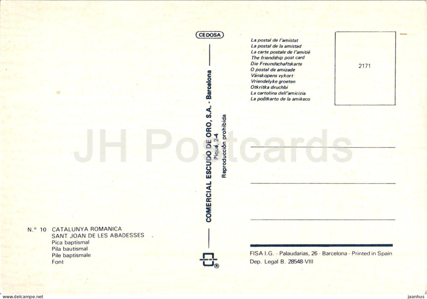 Sant Joan de les Abadesses - Pica Baptismal - 1 - Espagne - inutilisé 