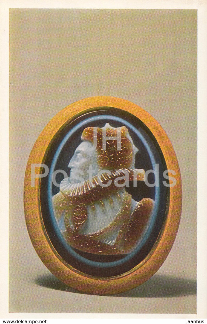 Cameo - Portrait of Elizabeth I - English Applied Art - 1983 - Russia USSR - unused - JH Postcards