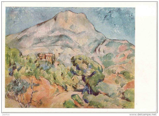 painting by Paul Cezanne - Mountain of St.Victoria - french art - unused - JH Postcards