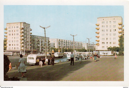 Kyiv - Kiev - Brest Litovsk highway - trolleybus - Ukraine USSR - unused - JH Postcards
