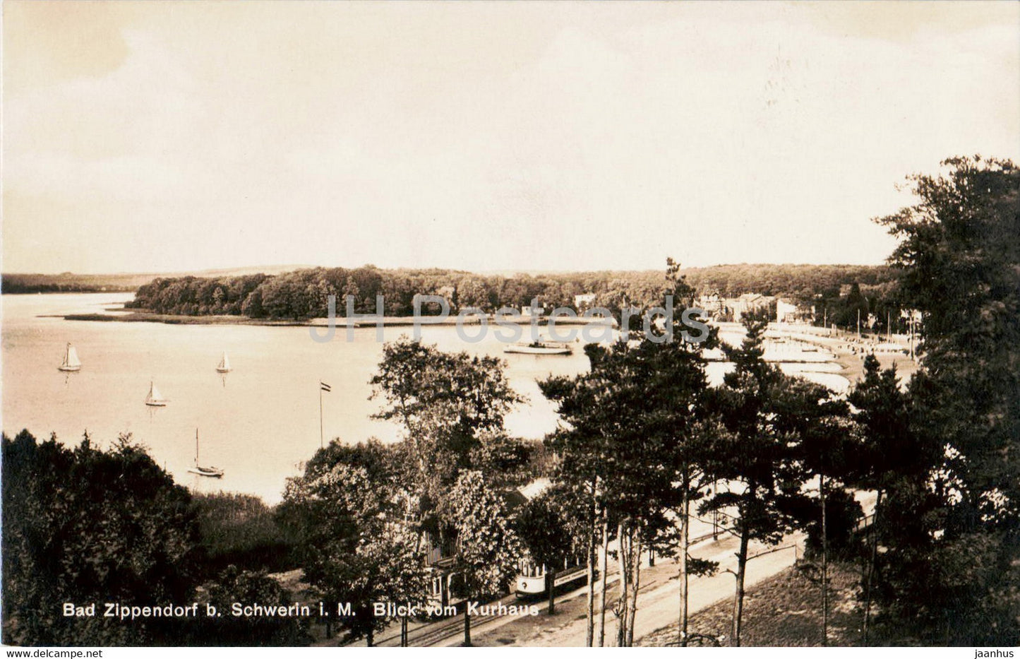 Bad Zippendorf b Schwerin i M - Blick vom Kurhaus - old postcard - Germany - unused - JH Postcards