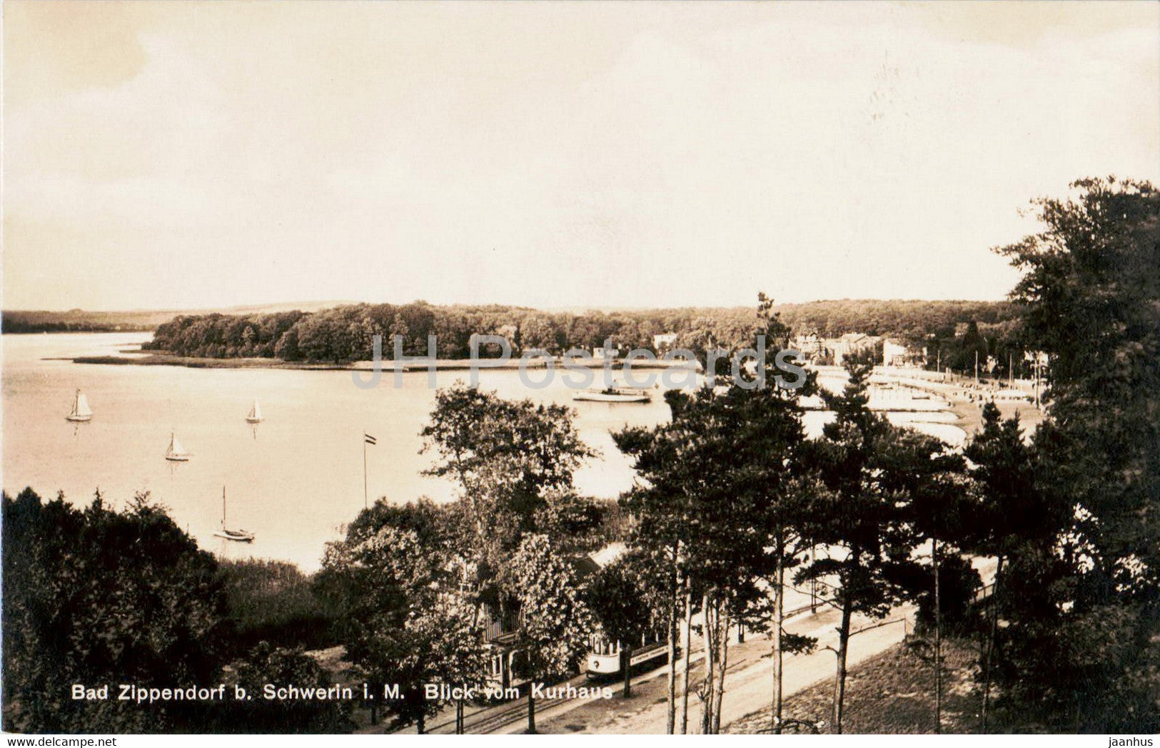 Bad Zippendorf b Schwerin i M - Blick vom Kurhaus - old postcard - Germany - unused - JH Postcards