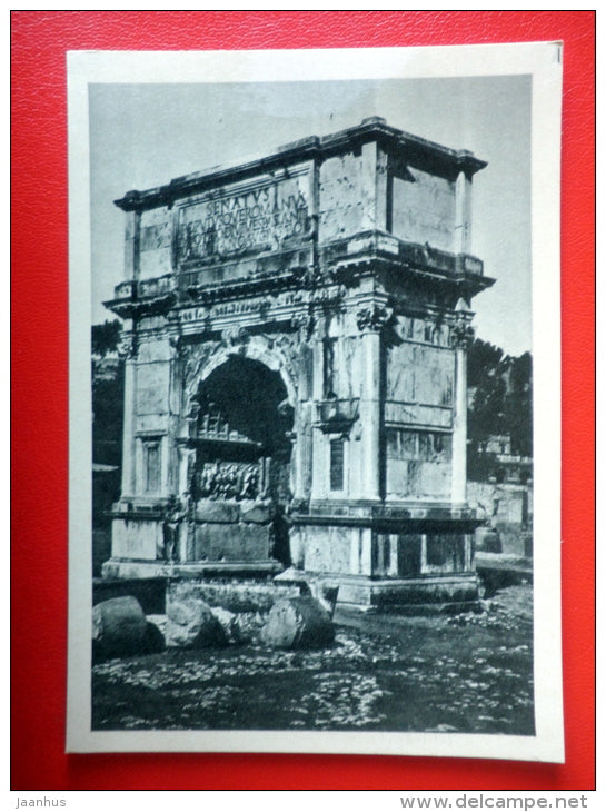 Arch of Titus in Rome , 81 AD - Architecture of Ancient Rome - 1965 - Russia USSR - unused - JH Postcards