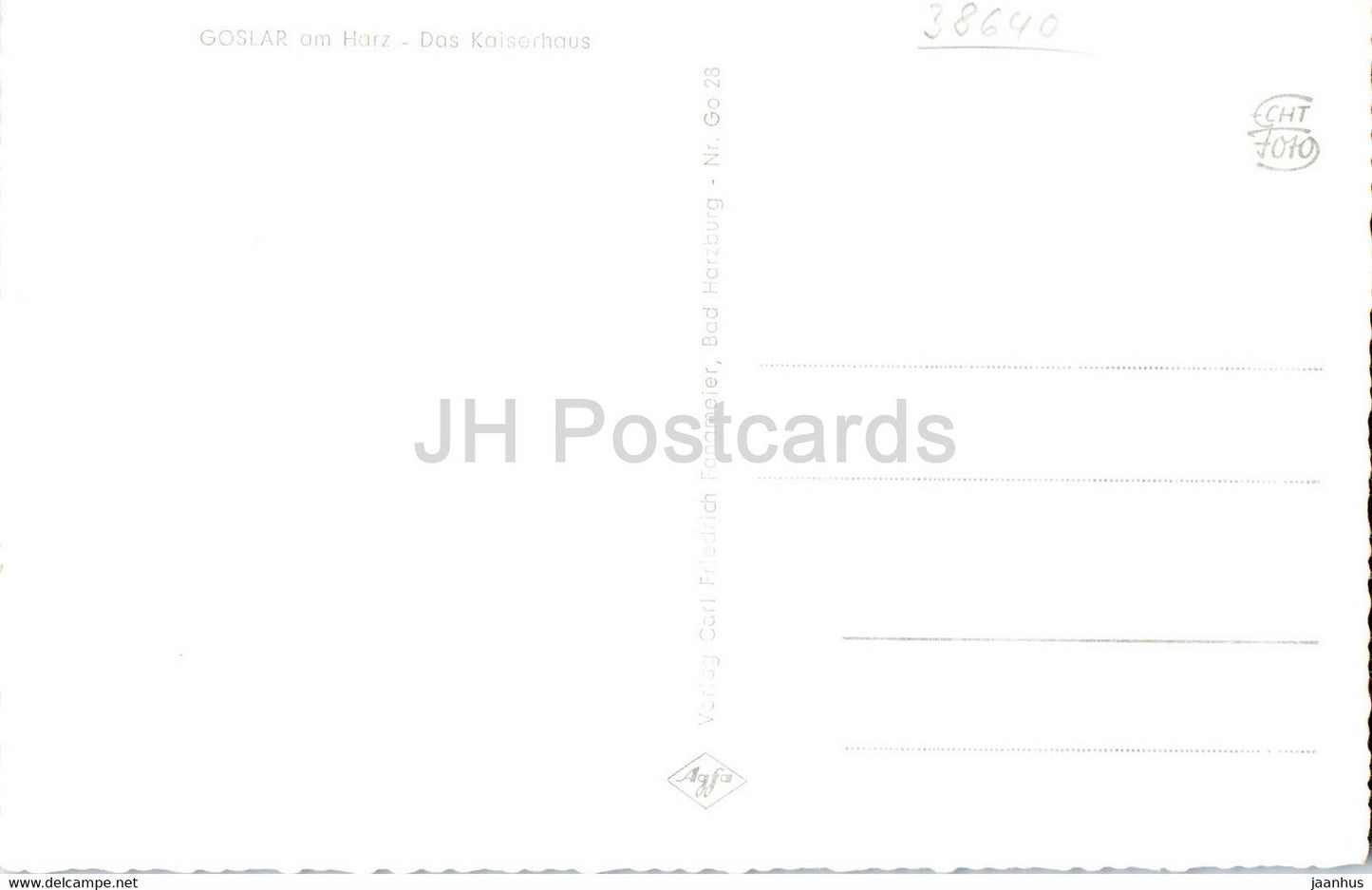 Goslar am Harz - Das Kaiserhaus - old postcard - Germany - unused