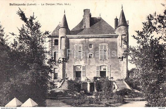 Bellegarde - Le Donjon - castle - old postcard - 1932 - France - used - JH Postcards