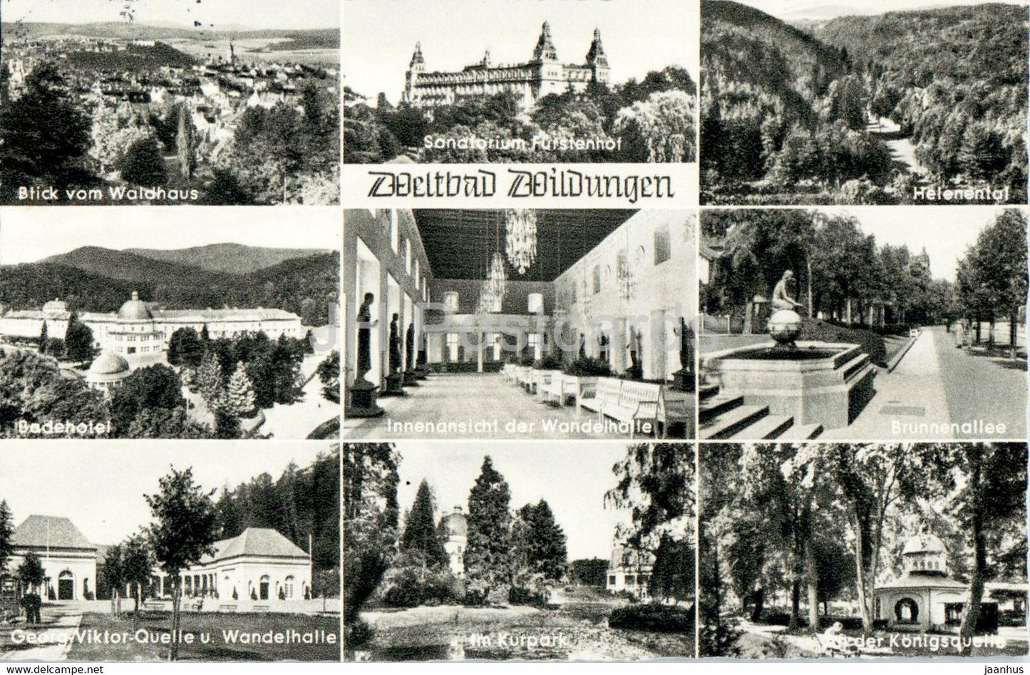 Weltbad Wildungen - Sanatorium Furstenhof - Badehotel - Brunnenallee - old postcard - 1960 - Germany - used - JH Postcards