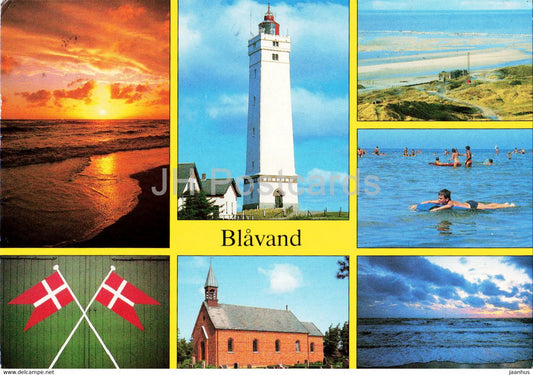 Blavand - lighthouse - multiview - Denmark - used - JH Postcards