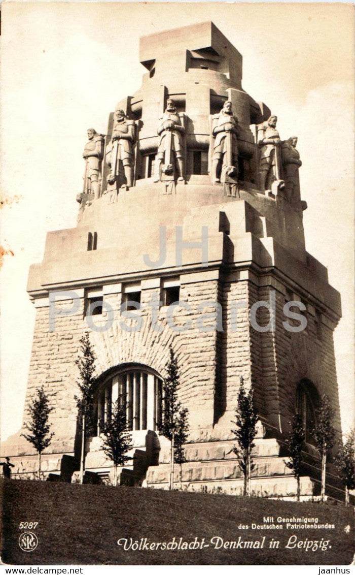 Volkerschlacht Denkmal in Leipzig - monument - 5287 - old postcard - Germany - unused - JH Postcards
