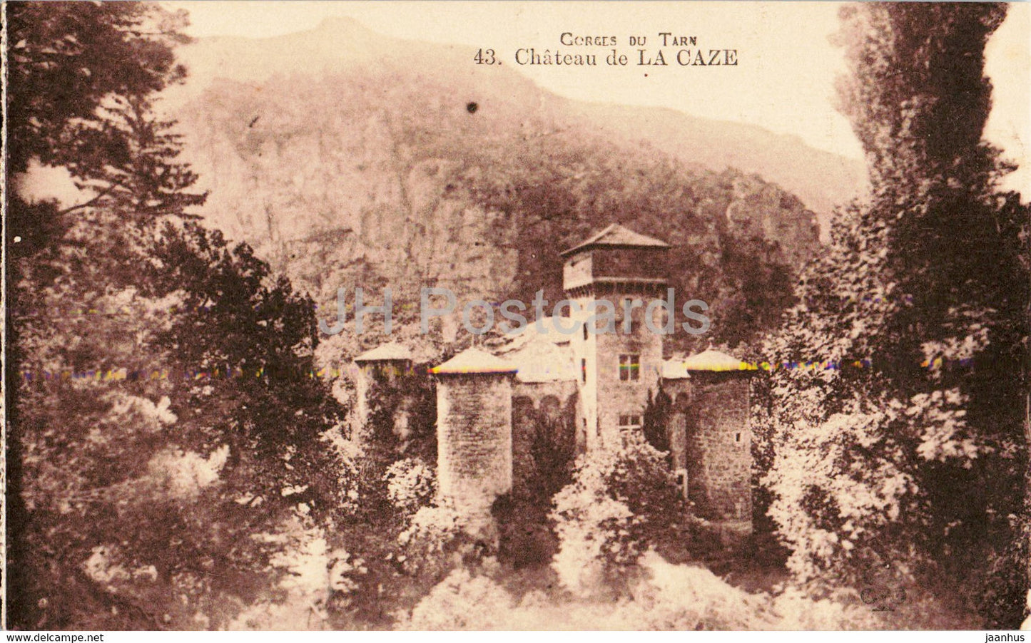 Chateau de La Caze - Gorges du Tarn - 43 - castle - old postcard - France - unused - JH Postcards