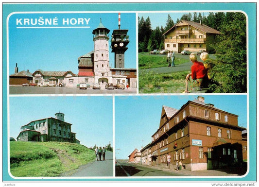 Krusne Hory - hotel Klinovec - Abertamy - hotel Plesivec - Bozi Dar - hotel Praha - Czechoslovakia - Czech - unused - JH Postcards