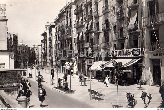 Gerona - La Rambla - boulevard - Spain - used - JH Postcards
