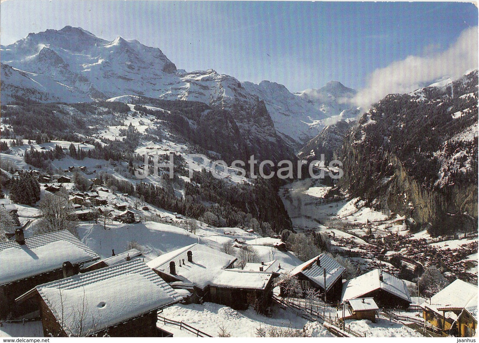 Wengen 1300 m - Lauterbrunnental - Jungfrau - Breithorn - 344 - 1987 - Switzerland - used - JH Postcards