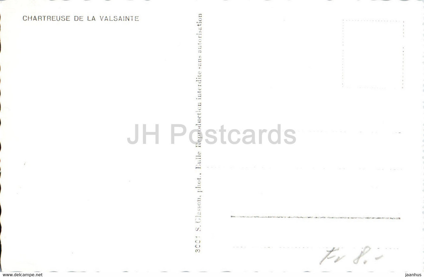 Chartreuse de la Valsainte - 3001 - carte postale ancienne - Suisse - inutilisée