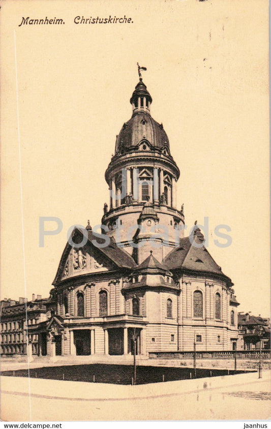 Mannheim - Christuskirche - church - old postcard - 1916 - Germany - used - JH Postcards