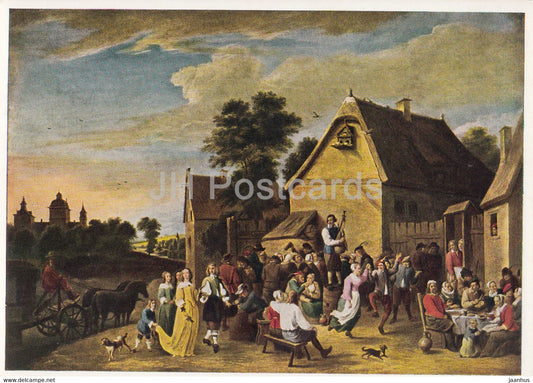 painting by David Teniers the Younger - Flamische Kirmes - Flemish Fair - Flemish art - 1968 - Germany DDR - unused - JH Postcards