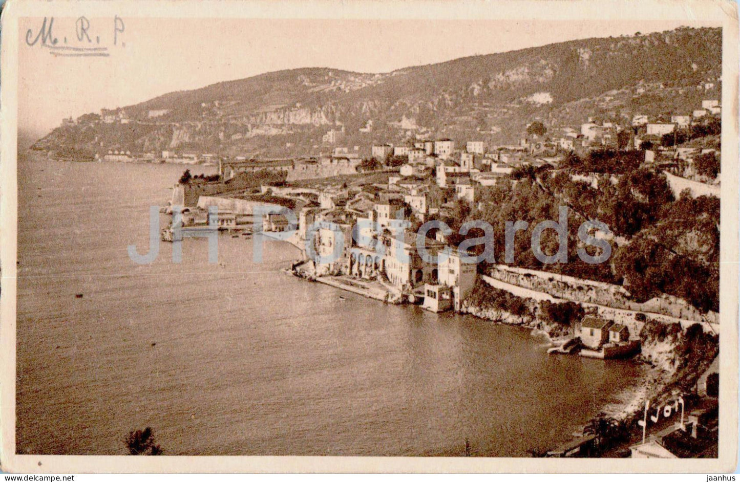 Cote d'Azur - Villefranche - Vue Generale - 175 - old postcard - 1939 - France - used - JH Postcards