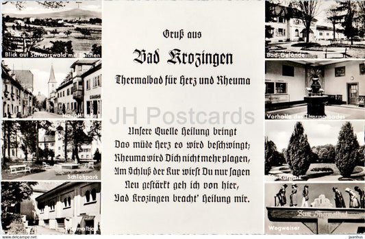 Gruss aus Bad Krozingen Thermalbad fur Herz und Reuma - Germany - used - JH Postcards