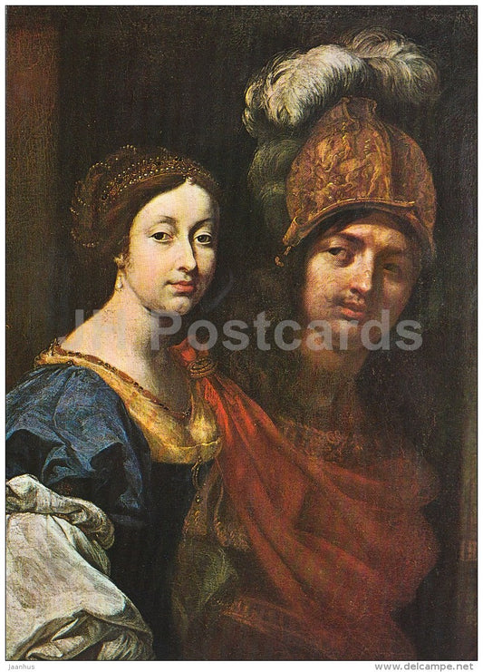 painting by Karel Skreta - Dido and Aeneas , 1652 - Czech art - large format card - Czech - unused - JH Postcards